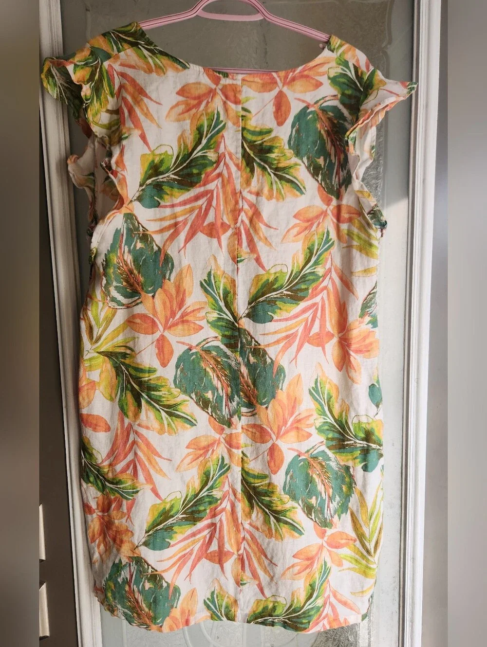 Nicole Miller New York 100% Linen Tropical Beach Summer Dress - Picture 7 of 9